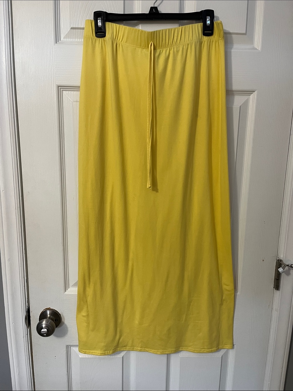American City Wear Sunny Yellow Drawstring Maxi Skirt